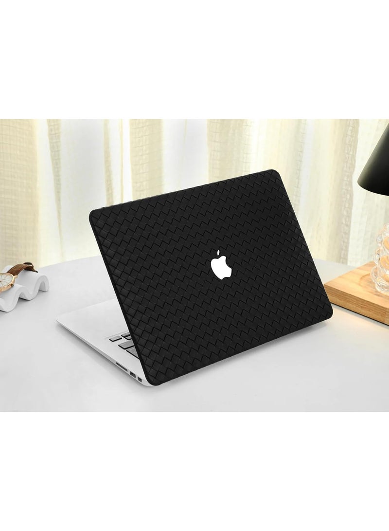 Woven Leather Hard Case for MacBook Pro 13 Inch (Models 2016 2017 2018 2019 2020 & M1 2020),Compatible with A1708 A1706 A1989 A2159 A2251 A2289 A2338, Slim Scratch Resistant Laptop Cover (Black) - Image 5